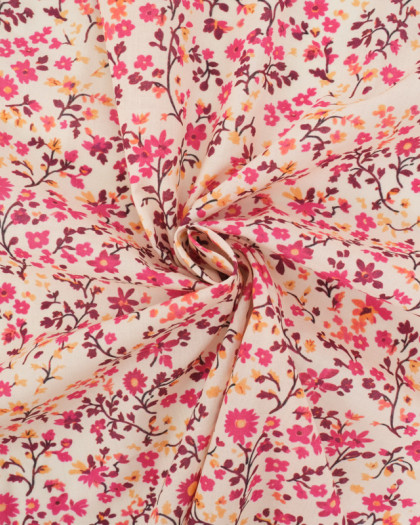 Popeline de Coton Mila Pink Collection Naturel - Mercerine