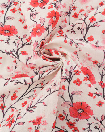 Voile de Coton Mila Pink Collection Aquarelle Rose