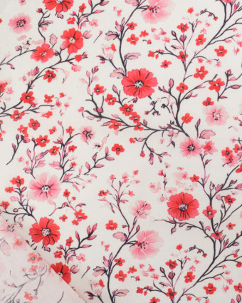 Voile de Coton Mila Pink Collection Aquarelle Rose