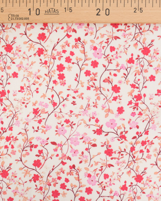 Voile de Coton Mila Pink Collection Fleur du Japon