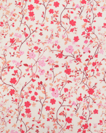 Voile de Coton Mila Pink Collection Fleur du Japon