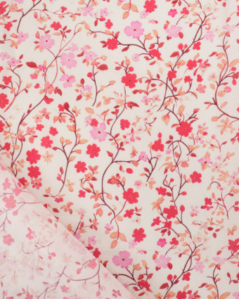 Voile de Coton Mila Pink Collection Fleur du Japon