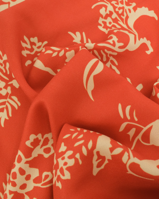 Tissu Viscose Twill Tangerine - Mercerine