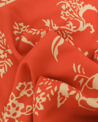 Tissu Viscose Twill Tangerine - Mercerine