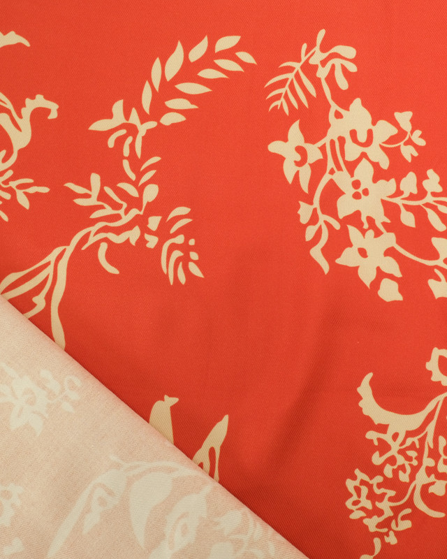 Tissu Viscose Twill Tangerine - Mercerine