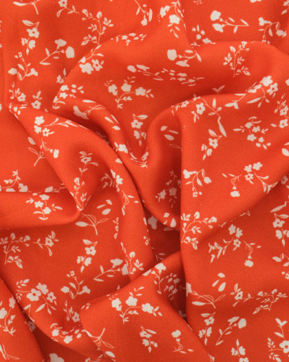 Tissu Viscose Twill May Mandarine - Mercerine