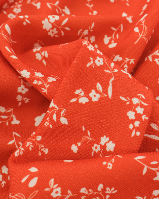 Tissu Viscose Twill May Mandarine - Mercerine