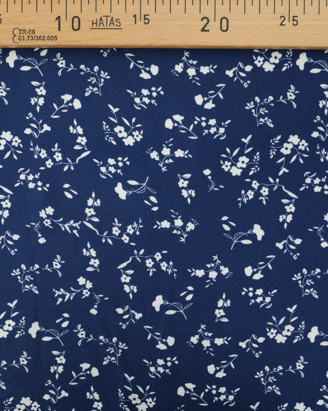Tissu Viscose Twill May Bleu Marine - Mercerine