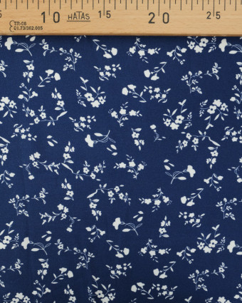Tissu Viscose Twill May Bleu Marine - Mercerine