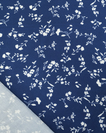 Tissu Viscose Twill May Bleu Marine - Mercerine