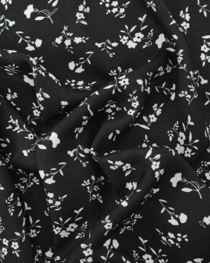 Tissu Viscose Twill May Noir - Mercerine