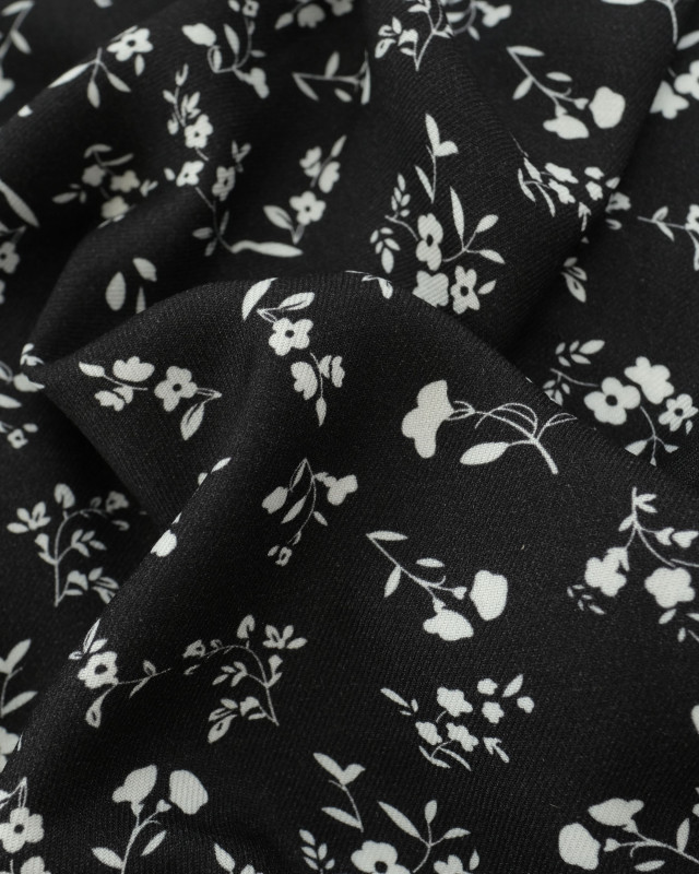 Tissu Viscose Twill May Noir - Mercerine