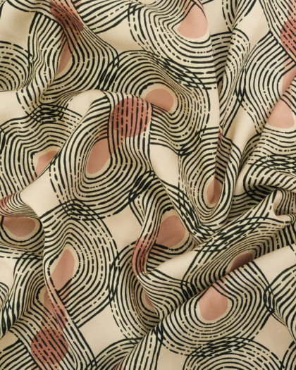Tissu Viscose Twill Psyche Cappuccino - Mercerine