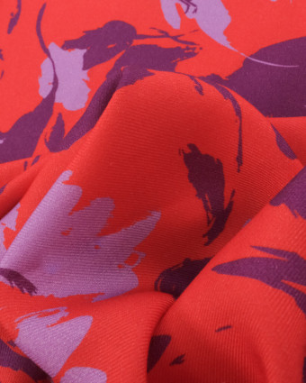 Tissu Viscose Twill Luna Cerise et Violet - Mercerine
