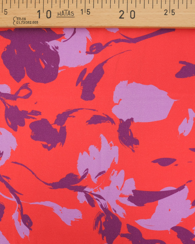 Tissu Viscose Twill Luna Cerise et Violet - Mercerine