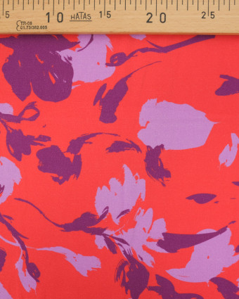 Tissu Viscose Twill Luna Cerise et Violet - Mercerine