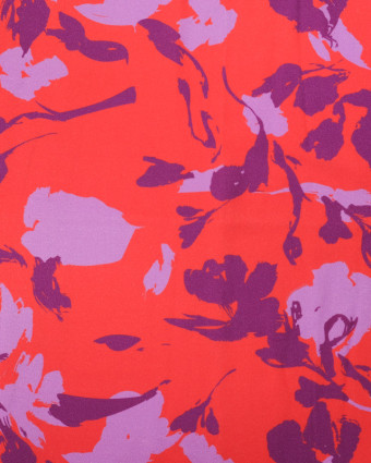 Tissu Viscose Twill Luna Cerise et Violet - Mercerine