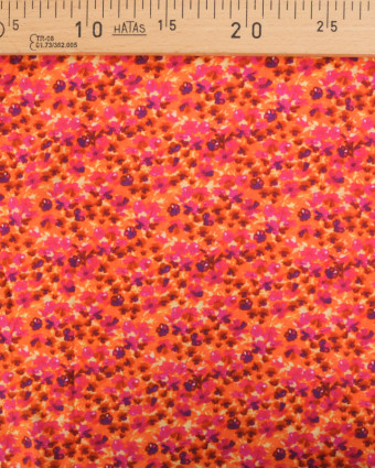 Viscose Impressioniste Orange et Fuchsia - Mercerine