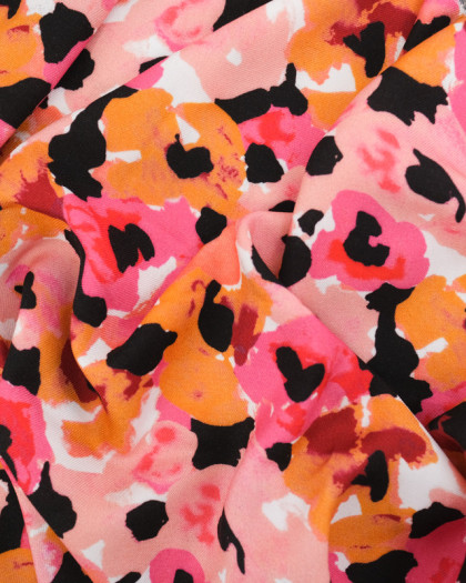 Tissu Viscose Twill Paloma Rose Orange - Mercerine