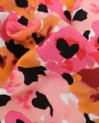 Tissu Viscose Twill Paloma Rose Orange - Mercerine