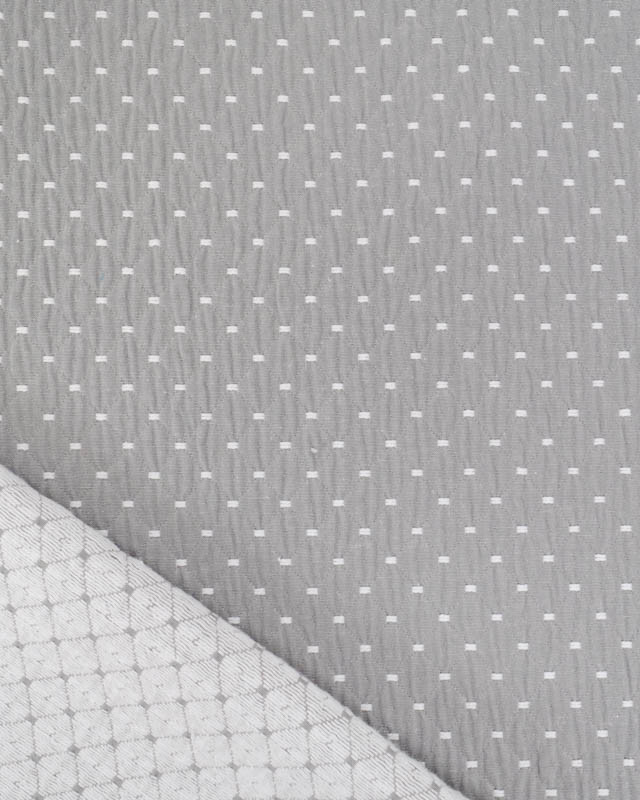 Tissu  Ameublement Tissé En France Effet Matelassé Gris - Mercerine