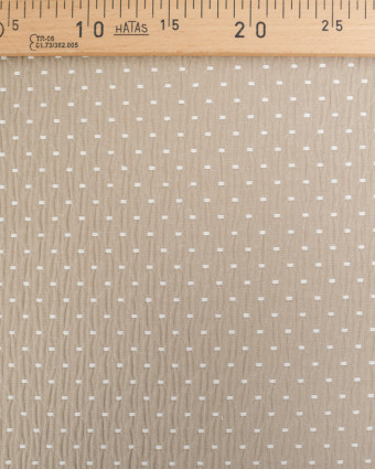 Tissu Ameublement Tissé En France Effet Matelassé Taupe - Mercerine