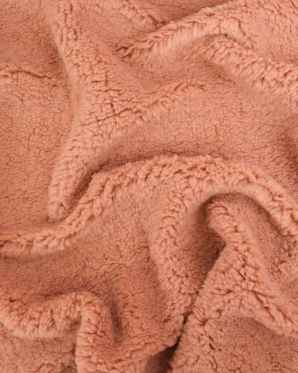 Tissu Sherpa Uni Marsala - Mercerine