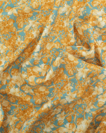 Viscose Pompadour Bleu Vert - Mercerine
