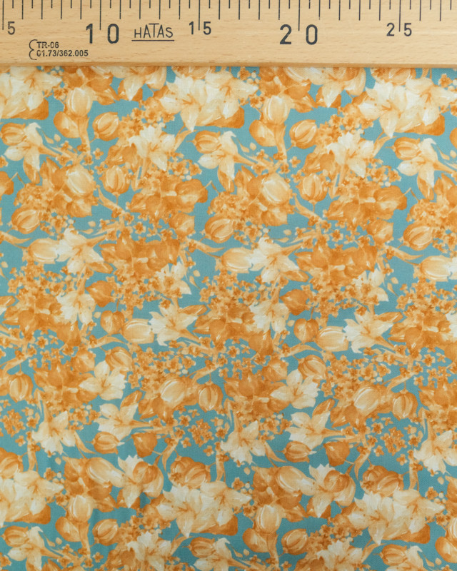 Viscose Pompadour Bleu Vert - Mercerine