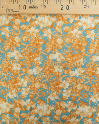 Viscose Pompadour Bleu Vert - Mercerine