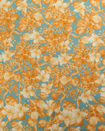 Viscose Pompadour Bleu Vert - Mercerine