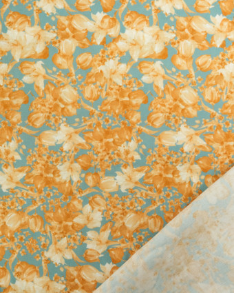 Viscose Pompadour Bleu Vert - Mercerine