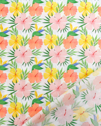 Voile de Coton Mila Hibiscus Multicolore