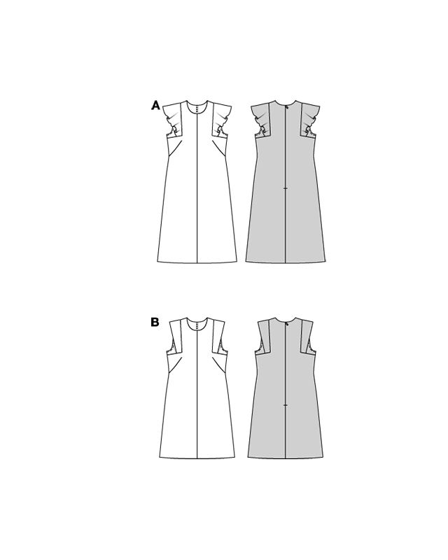 Patron Robe Burda 5719 | Patrons de couture | Mercerine