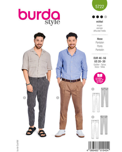 Patron Pantalon Burda 5722 - Mercerine
