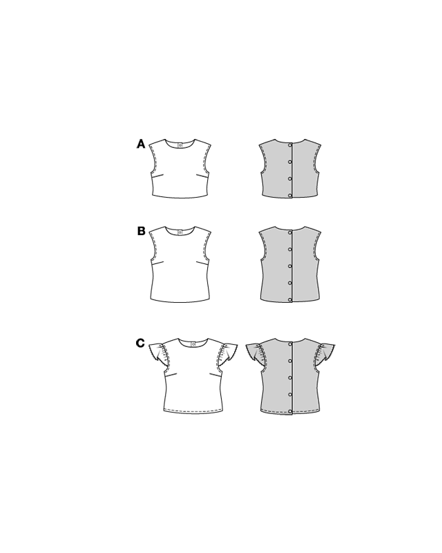 Patron Top Burda 5727 | Patrons de couture | Mercerine