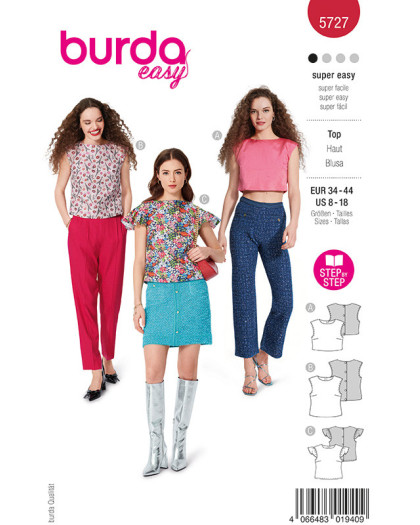 Patron Top Burda 5727 - Mercerine