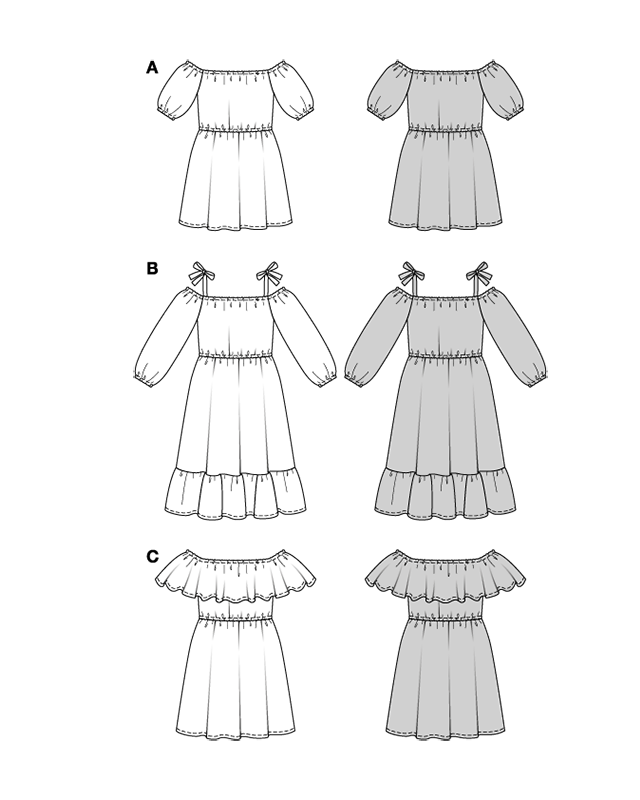 Patron Robe Burda 5728 | Patrons de couture | Mercerine