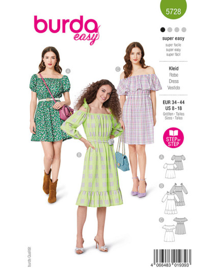 Patron Robe Burda 5728 - Mercerine