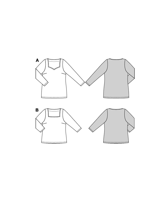Patron Top Burda 5731 | Patrons de couture | Mercerine