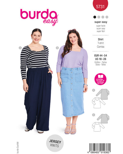 Patron Top Burda 5731 - Mercerine