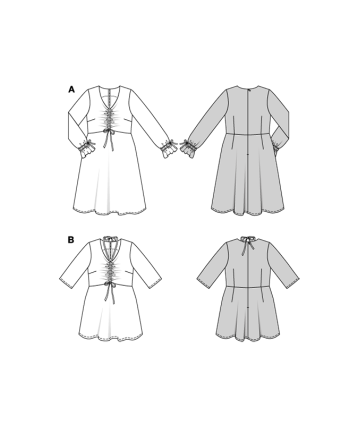 Patron Robe & Blouse Burda 5732 | Patrons de couture | Mercerine