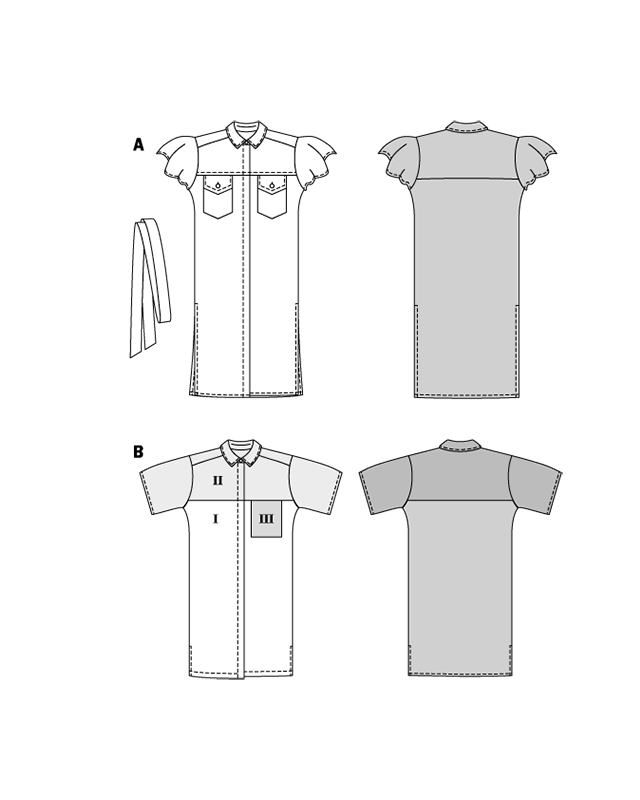 Patron Robe Burda 5742 | Patrons de couture | Mercerine