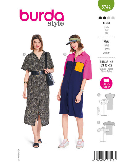 Patron Robe Burda 5742 - Mercerine