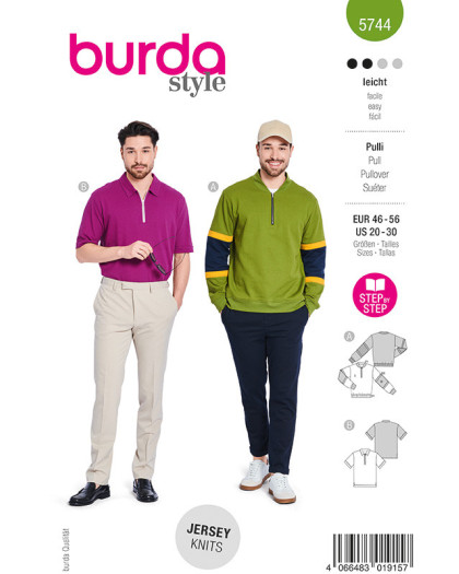 Patron Pullover Burda 5744 - Mercerine