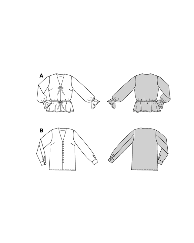 Patron Blouse Burda 5746 | Patrons de couture | Mercerine