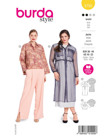 Patron Veste Burda 5750 - Mercerine