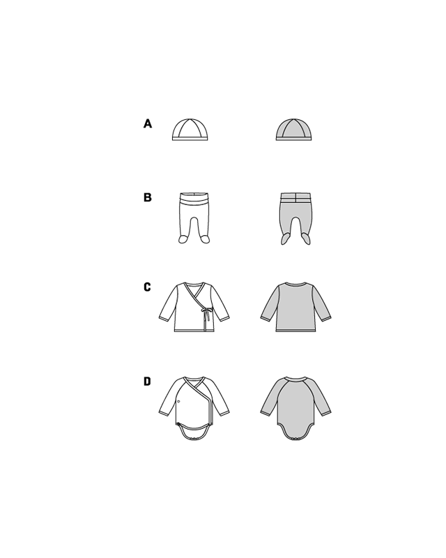 Patron Ensemble Bébé Burda 9204 | Patrons de couture | Mercerine