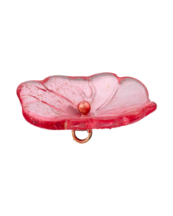 Lot De 6 Boutons Roses Transparents Motif Fleurs - Boutons à Hampe Pour Couture
