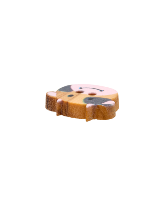 Bouton Bois 2 trous Motif Animaux - 5 Modèles - Mercerine